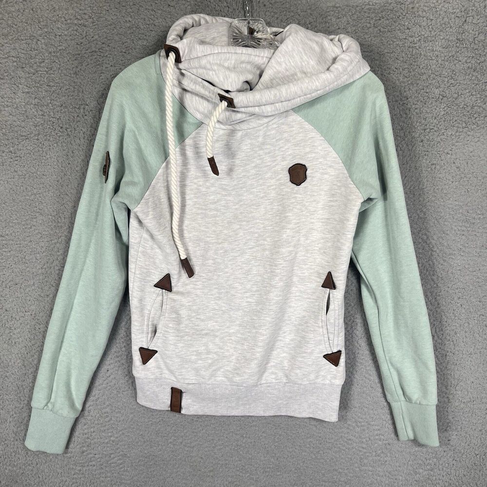 Naketano Gray and Mint Hoodie